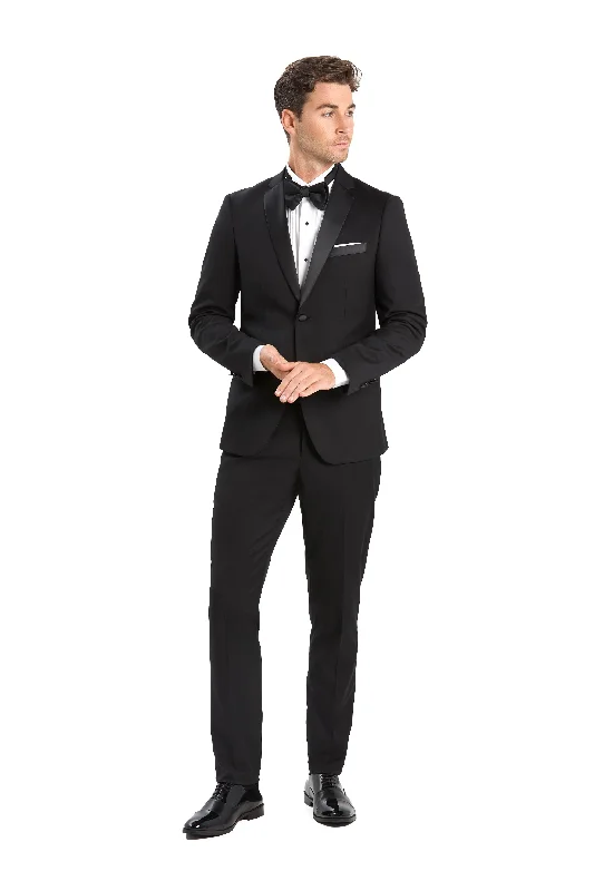 Classic Black Notch Lapel 2 Button Tuxedo