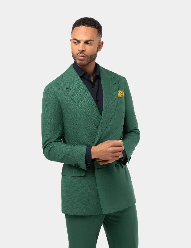 Green Double Breasted Suit