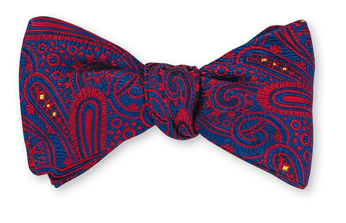 Blue Chastain Paisley Bow Tie - B5301