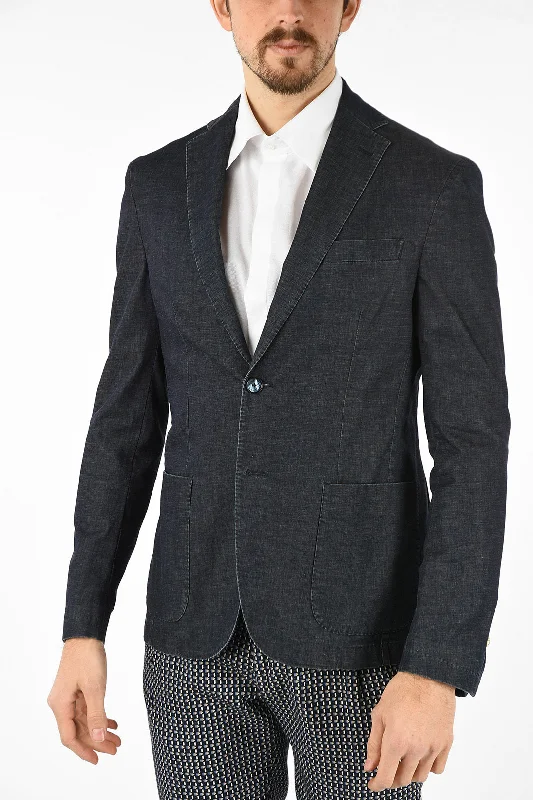 Corneliani CC COLLECTION 2 Button HARLEY Denim Blazer