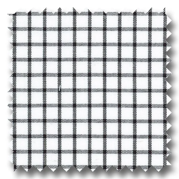 Black Grid Check Broadcloth - Custom Dress Shirt