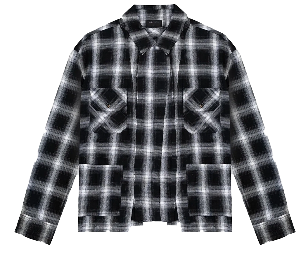 RICHIE LE VINTAGE FLANNEL BLACK/CREAM - RLCFW23-009