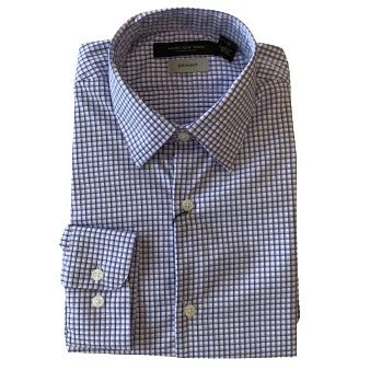 Marc New York Boys Skinny White/Purple Plaid Dress Shirt