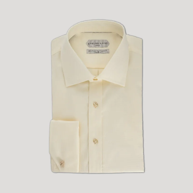 The Romeo Dress Shirt | Elite Collection | Double Woven Cotton | French Cuff | Cream