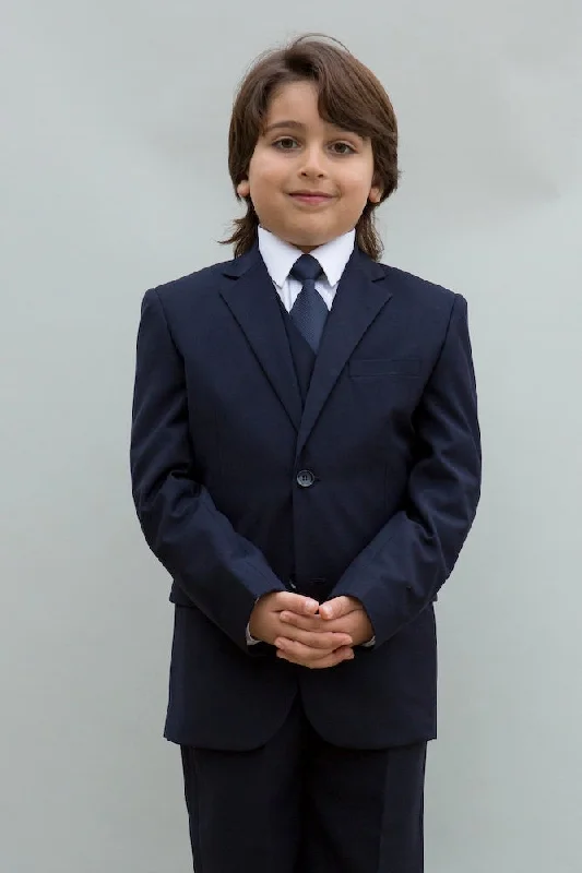 "Elliot" Kids Navy 5-Piece Suit