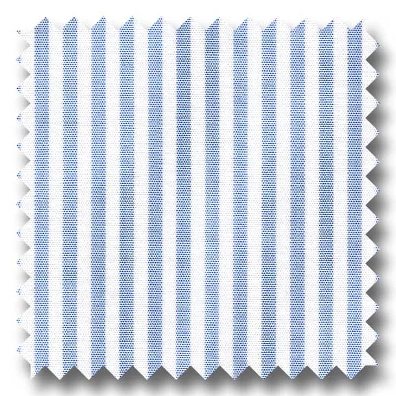 Light Blue Stripe 2Ply Broadcloth - Custom Dress Shirt