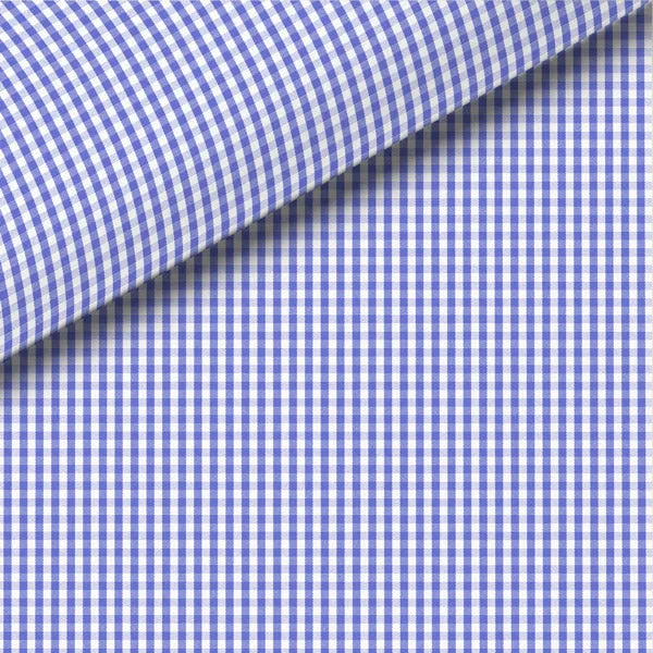 Blue Check Broadcloth Dress Shirt