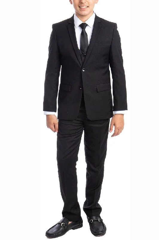 "Noah" Perry Ellis Kids Black 5-Piece Suit