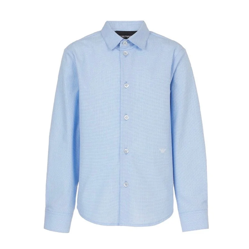 Emporio Armani Boys Blue Dress Shirt_ 3D4C09-4N89Z-F711