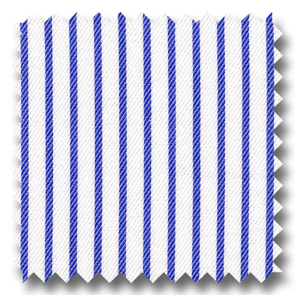 Blue Stripe 2Ply Twill - Custom Dress Shirt