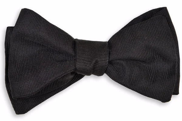 Black Faille Bow Tie