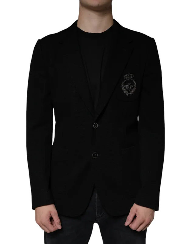 Dolce & Gabbana  Crown Bee Single Breasted Coat Men's Blazer (Pre-Owned)