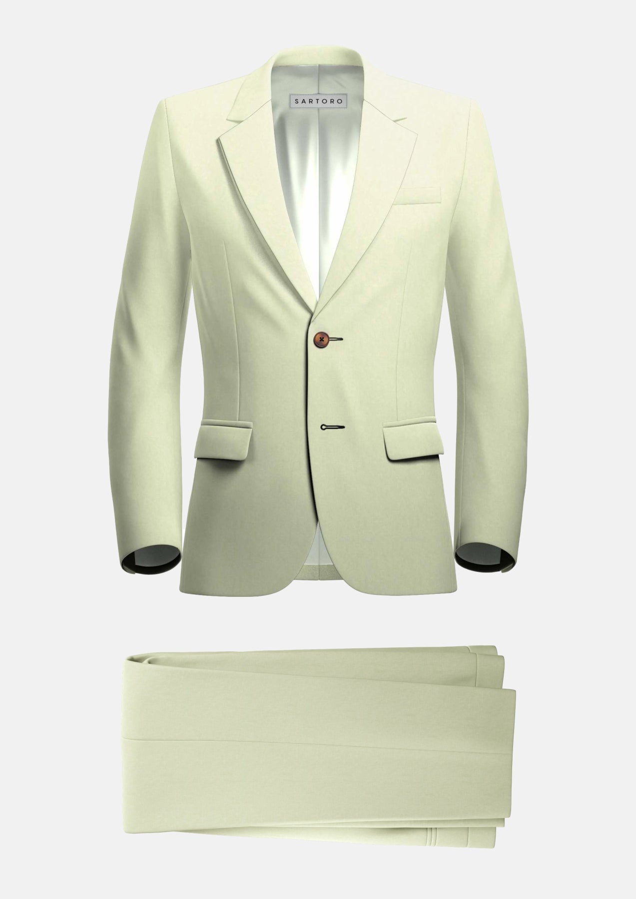 Ellis Olive Cream Linen Blend Suit