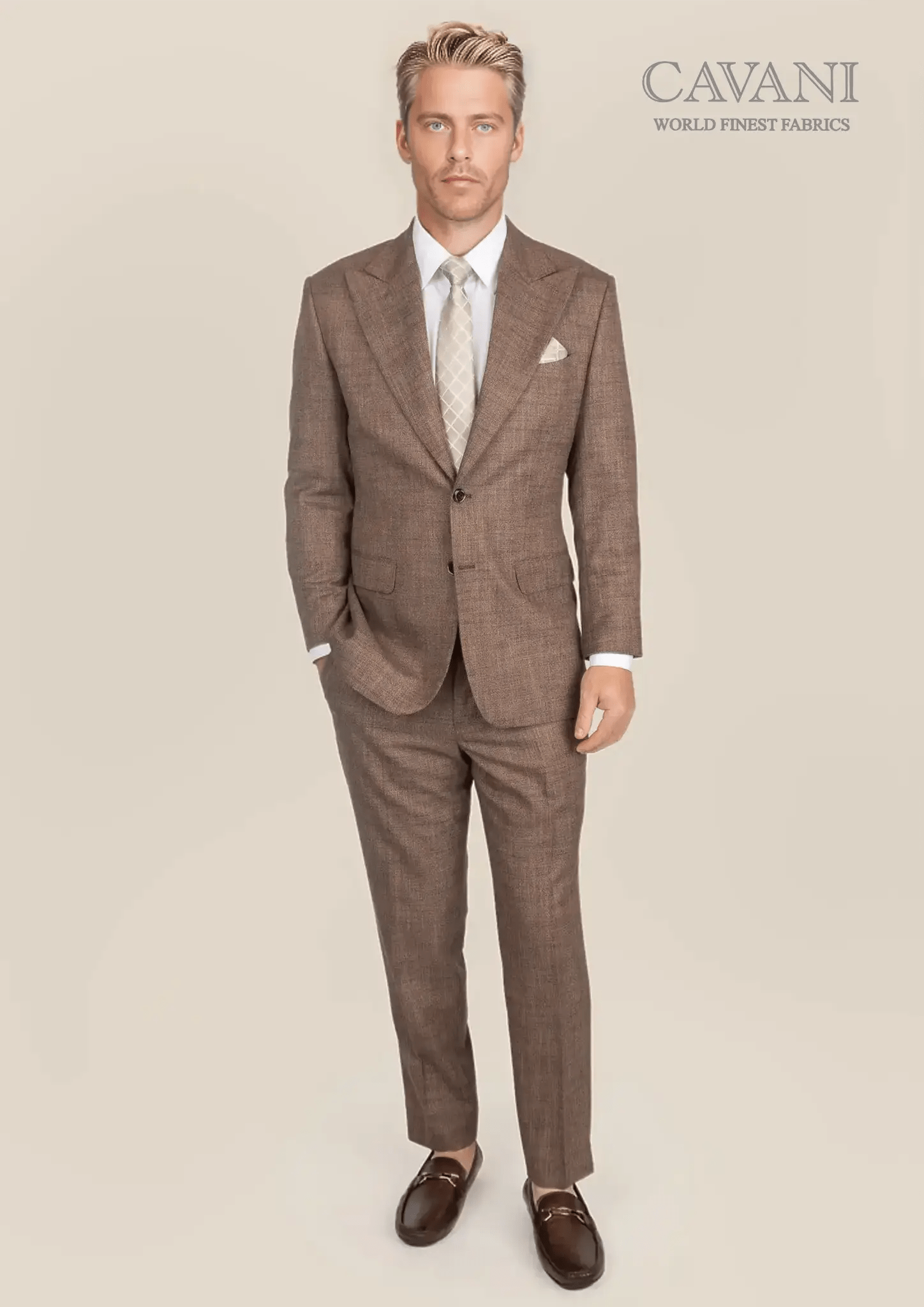 Hudson Tawny Brown Hopsack Suit