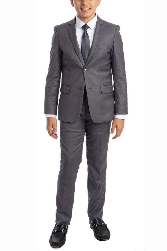 "Noah" Perry Ellis Kids Medium Grey 5-Piece Suit