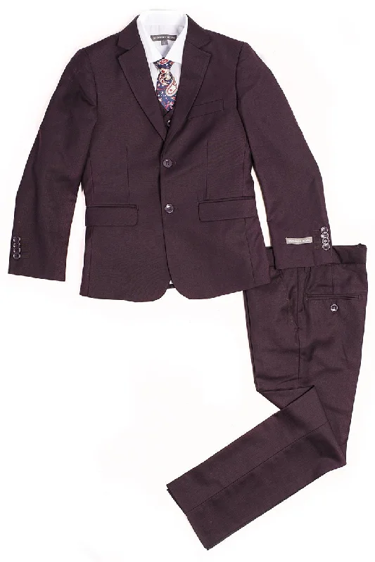 "Austin" Kids Burgundy 5-Piece Suit (Geoffrey Beene / AXNY)