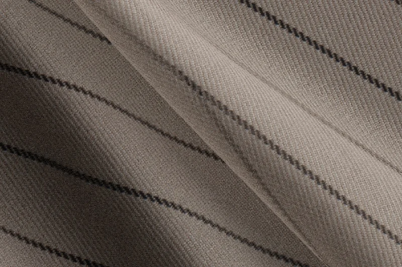 Made to Measure Tan/Black Chalk Stripe Blazer