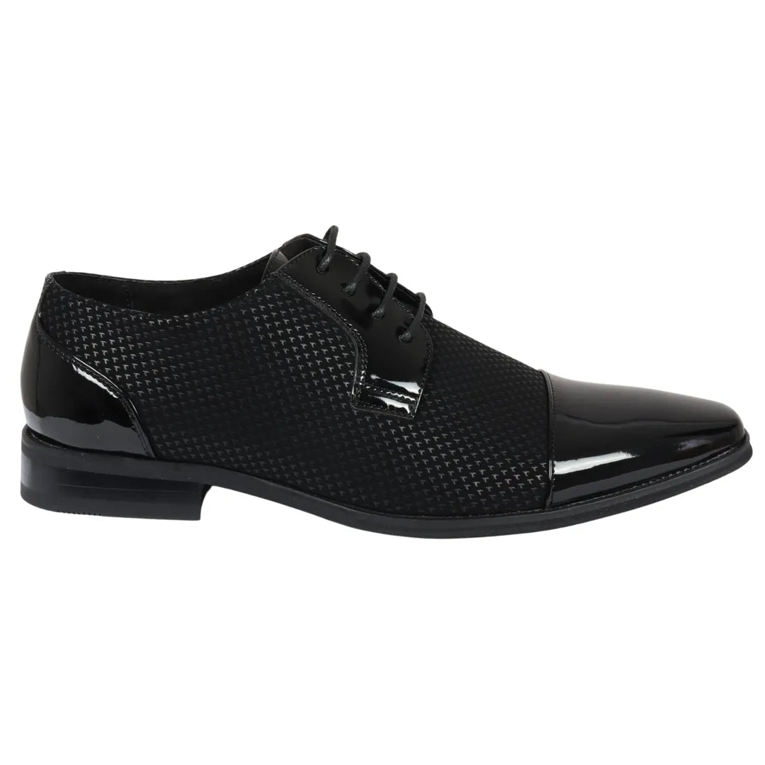 Men's Black Lace Up Derby Shoes