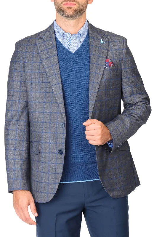 Charcoal Melange Windowpane Sport Coat