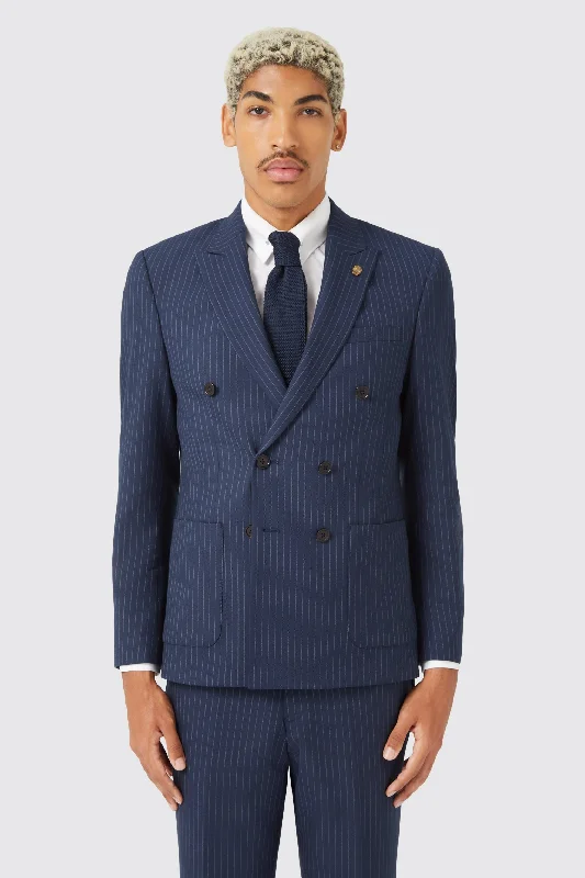 Milltown Slim Fit Double Breasted Navy Jacket TT x AM - ARCHIVE