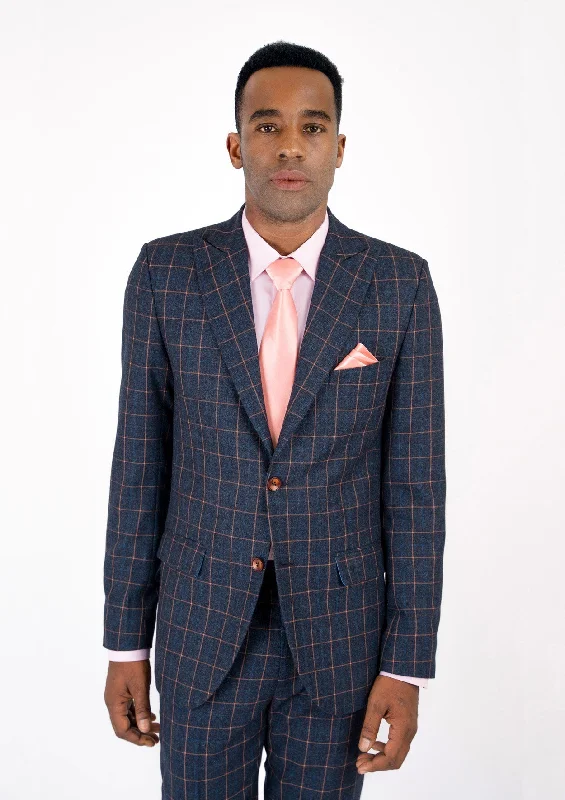 Bryant Spruce Blue Flannel Windowpane Suit