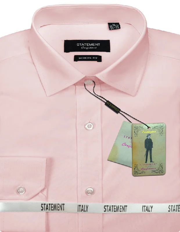 MODERN FIT PINK BASIC DRESS SHIRT