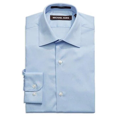 Michael Kors Boys Light Blue Cotton Dress Shirt