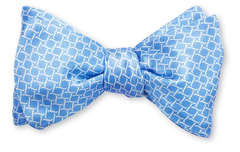 Light Blue Monroe Links Bow Tie - B5212