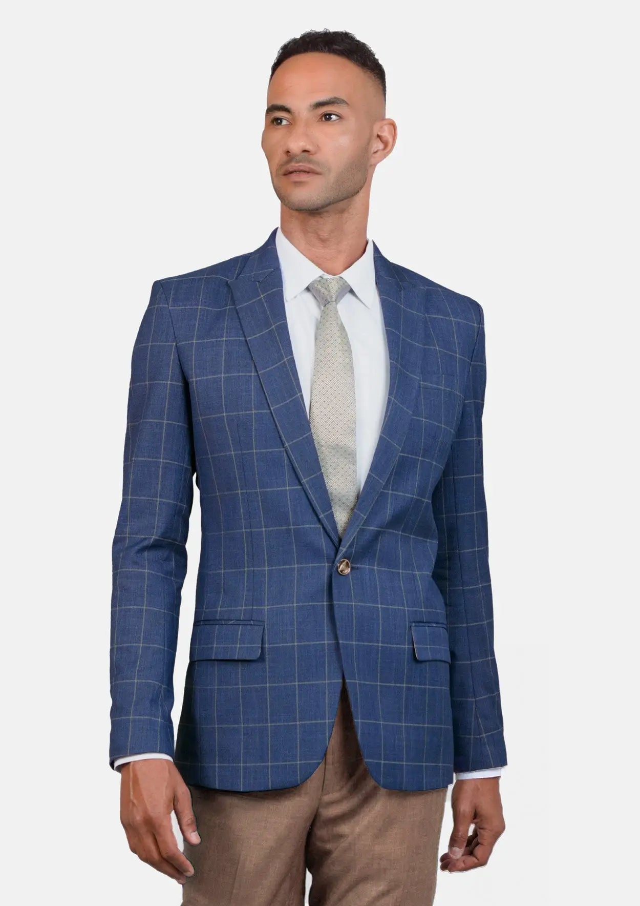 Madison Lapis Blue Windowpane Jacket