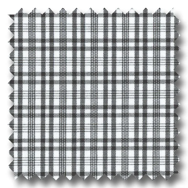 Black Grid Check Broadcloth - Custom Dress Shirt