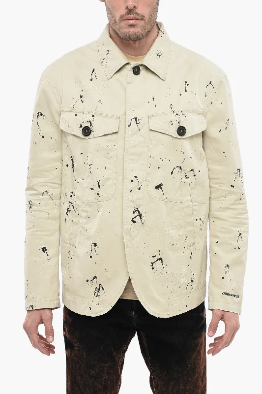 Dsquared2 Sketched Design Cotton Saharan Blazer