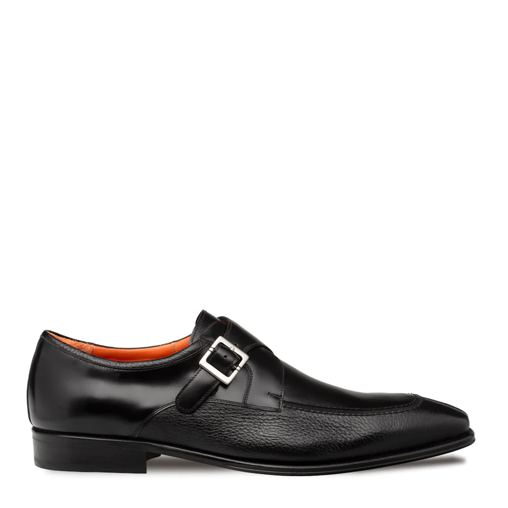 Mezlan Pego Monk Strap Shoe - Black