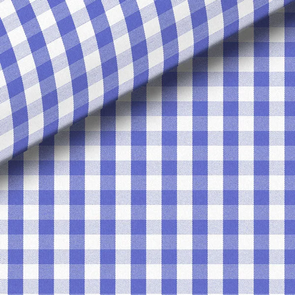 Blue Check Broadcloth Dress Shirt