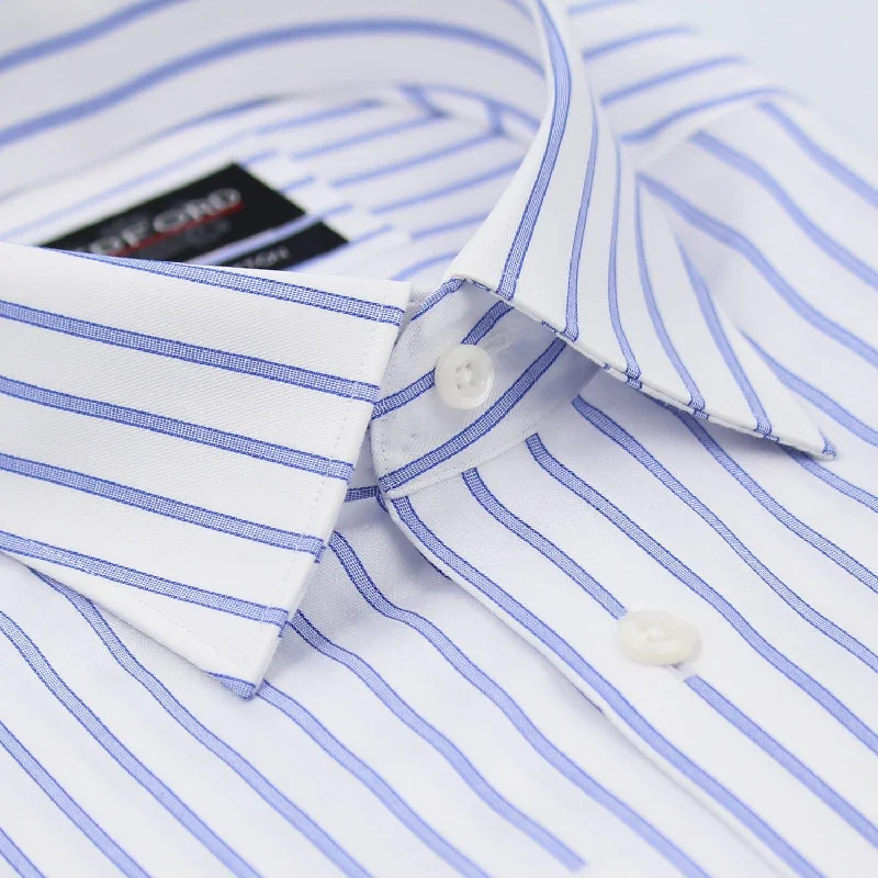 Non-Iron Two-Tone Blue Stripe Shirt