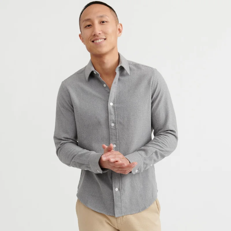 Heather Grey Brushed Shirt