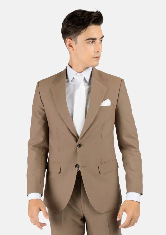 Astor Light Brown Stretch Suit