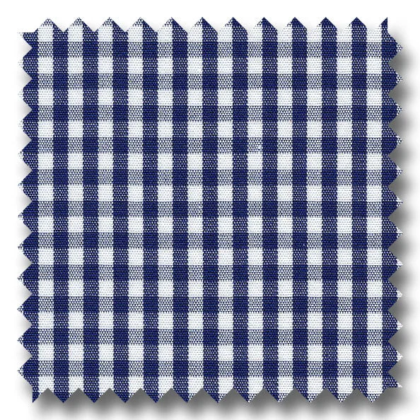 Navy Check 2Ply Broadcloth - Custom Dress Shirt