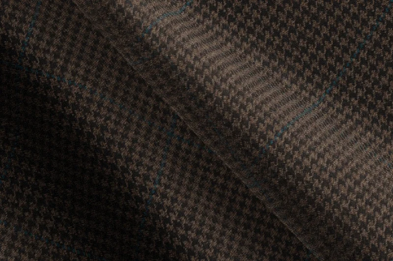 Made to Measure Brown Houndstooth with Bottle Green Windowpane Blazer