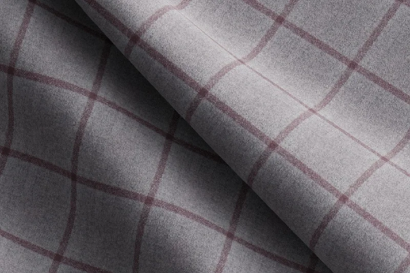 Made to Measure Grey with Maroon Check Blazer