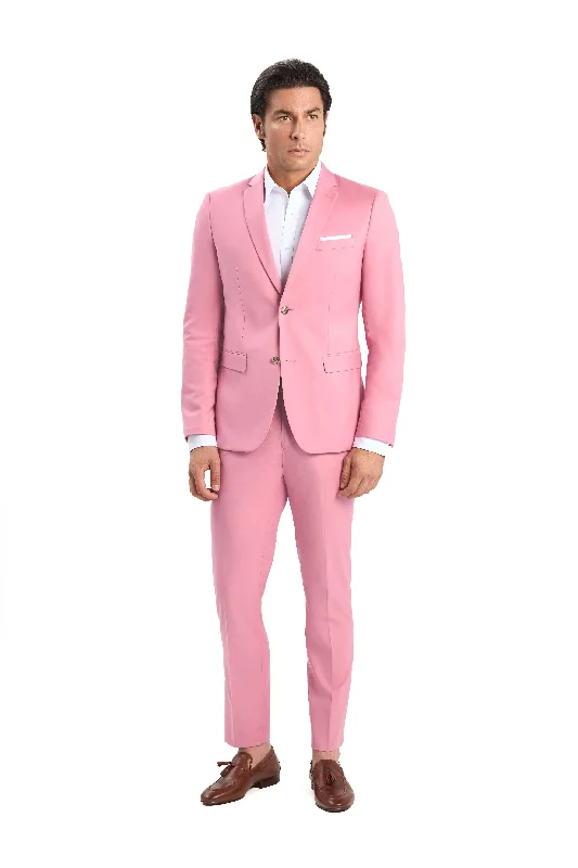 Salmon Pink 2 Button Suit