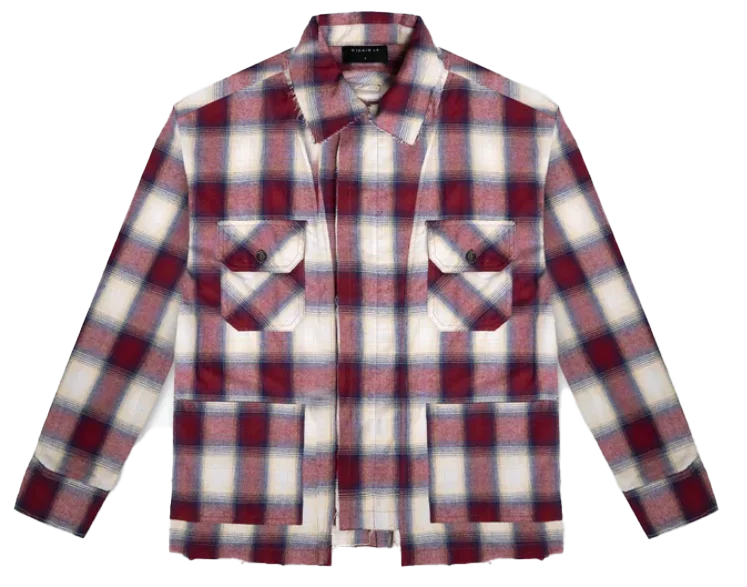 RICHIE LE VINTAGE FLANNEL SHIRT RED - RLC23-048