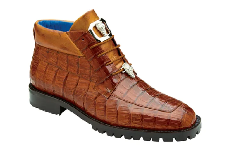 Men's Genuine Caiman Crocodile Shoes in Ant Sport-Gallardo