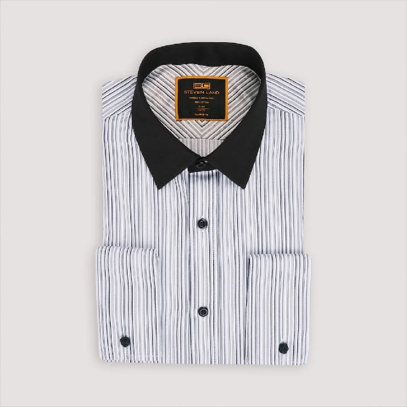 The Contrast Dress Shirt | Classic Collar | French Cuff | 100% Cotton