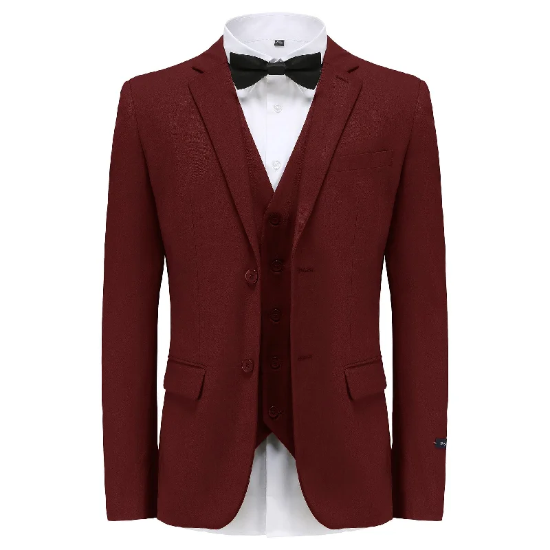 MILANO LABEL SLIM FIT SUIT/M3OO/BURG