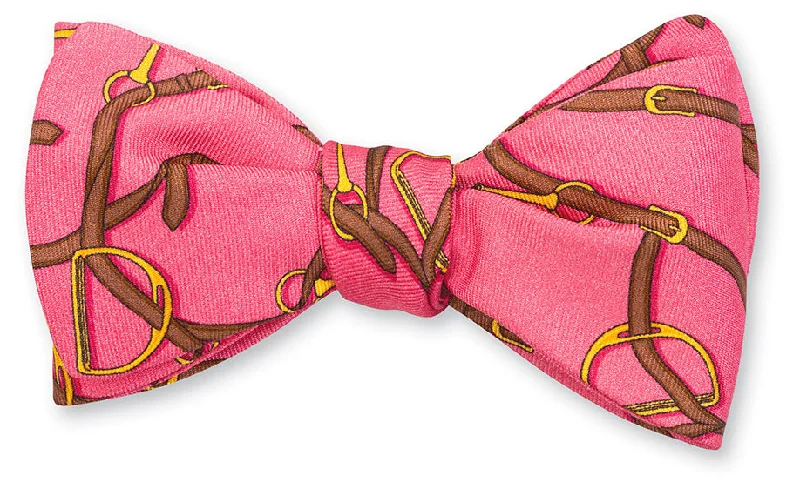 Pink Stirrups Bow Tie - B5493